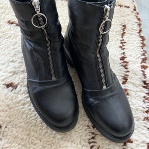 Black Little Burgundy leather boots